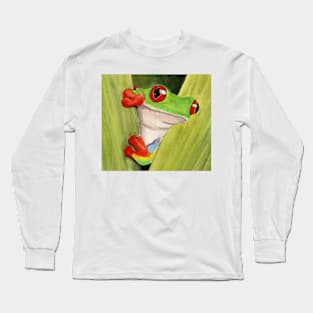 Green and red frog 3a Long Sleeve T-Shirt